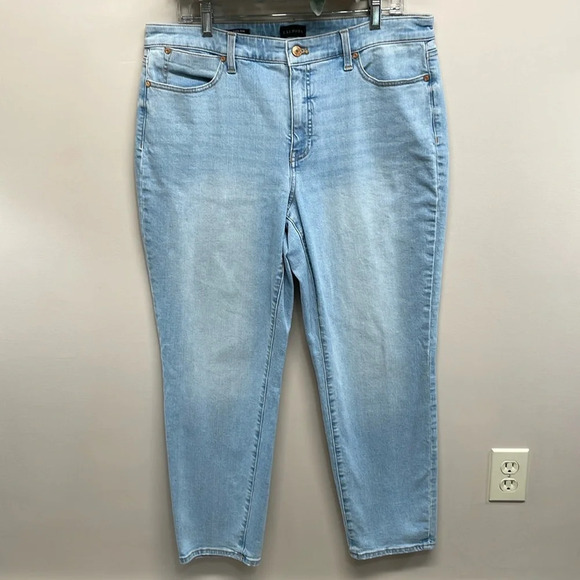 NWOT Talbots Curvy Slim Ankle Jean Seastone Wash Denim 14 - Picture 2 of 15